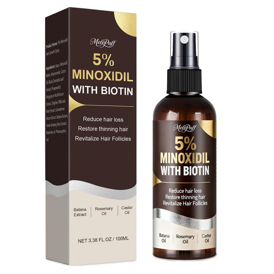 5% Minoxidil für Männer und Frauen - Haarwuchs & Bartwuchs Biotin Serum mit Rosmarin- und Batana-Extrakt, Extra starke Haarausfallbehandlung für dichteres & volleres Haar, 3,38 Oz
