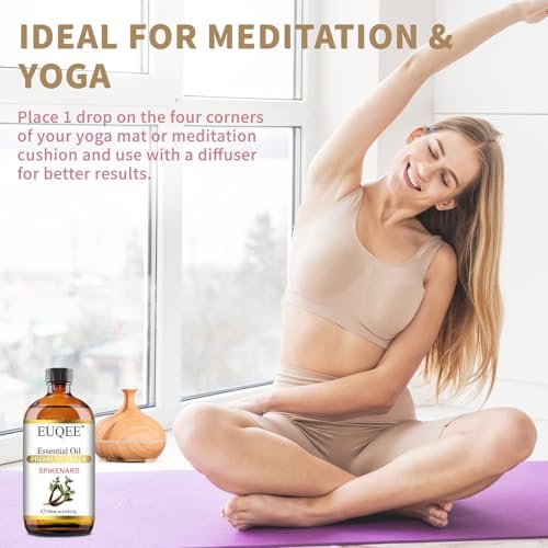 EUQEE Nardenöl 118ml/4 Fl Oz Reines Nardenöl Premium Ätherisches Öl mit Glaspipette Ideal für Yoga, Meditation, Massage, Diffuser, DIY Seife, Kerzenherstellung, Aromatherapie, Schlaf