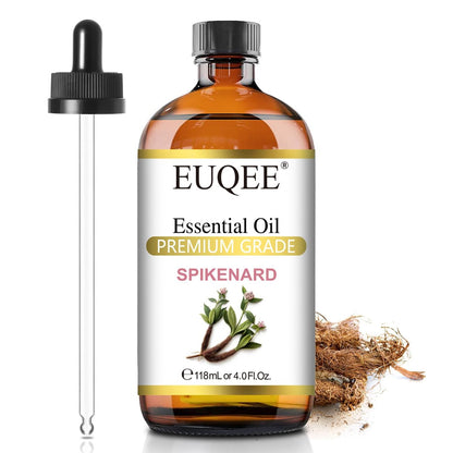 EUQEE Nardenöl 118ml/4 Fl Oz Reines Nardenöl Premium Ätherisches Öl mit Glaspipette Ideal für Yoga, Meditation, Massage, Diffuser, DIY Seife, Kerzenherstellung, Aromatherapie, Schlaf
