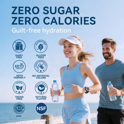 Aibiodi Elektrolyt-Pulver-Päckchen - Zuckerfrei & Kalorienfrei - Flüssiger Daily IV Drink Mix - Sofortige Hydration & Energie mit 6 Elektrolyten und 5 Vitaminen - Keto-freundlich & Vegan - 12 Sticks
