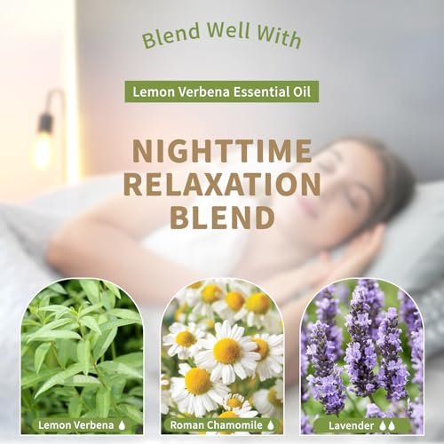 EUQEE Zitronenverbene Ätherisches Öl 118ml – Reines & Natürliches Zitrusduftöl für Diffuser, Hautpflege, Morgenrituale & Aromatherapie, Große Flasche mit Pipette