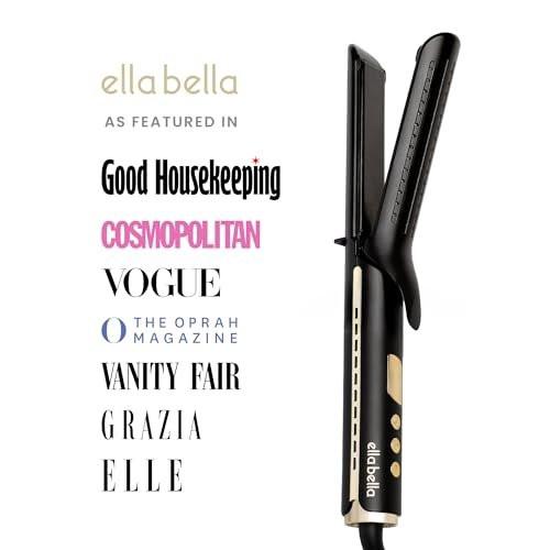 ELLA BELLA® 2-in-1 Haarglätter & Lockenstab mit Luftstrom, NST-Platten, Glätteisen & Lockenstab für kurzes und langes Haar, Salon-Ergebnisse zu Hause