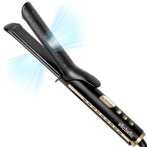 ELLA BELLA® 2-in-1 Haarglätter & Lockenstab mit Luftstrom, NST-Platten, Glätteisen & Lockenstab für kurzes und langes Haar, Salon-Ergebnisse zu Hause