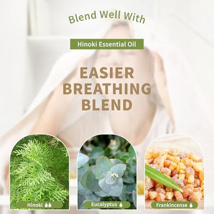 EUQEE Hinoki Ätherisches Öl 118ml - Reines japanisches Hinokiöl für Aromatherapie, Meditation und Hautpflege