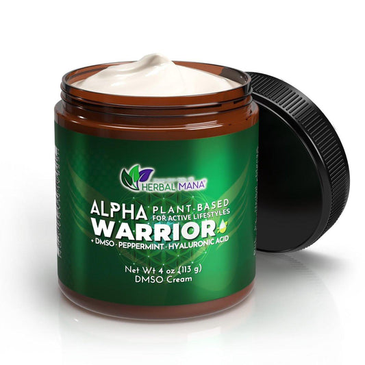 Herbal Mana Alpha Warrior | Kühlende, schnell einziehende DMSO Körpercreme