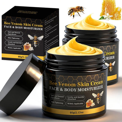 Lustrchron 2er-Pack Bienenwachscreme – Natürliche, nicht reizende Gesichtscreme mit Anti-Aging-Wirkung, Faltenglättung & Straffung, reduziert Unreinheiten, für Gesicht & ganzen Körper, 2 × 60 g
