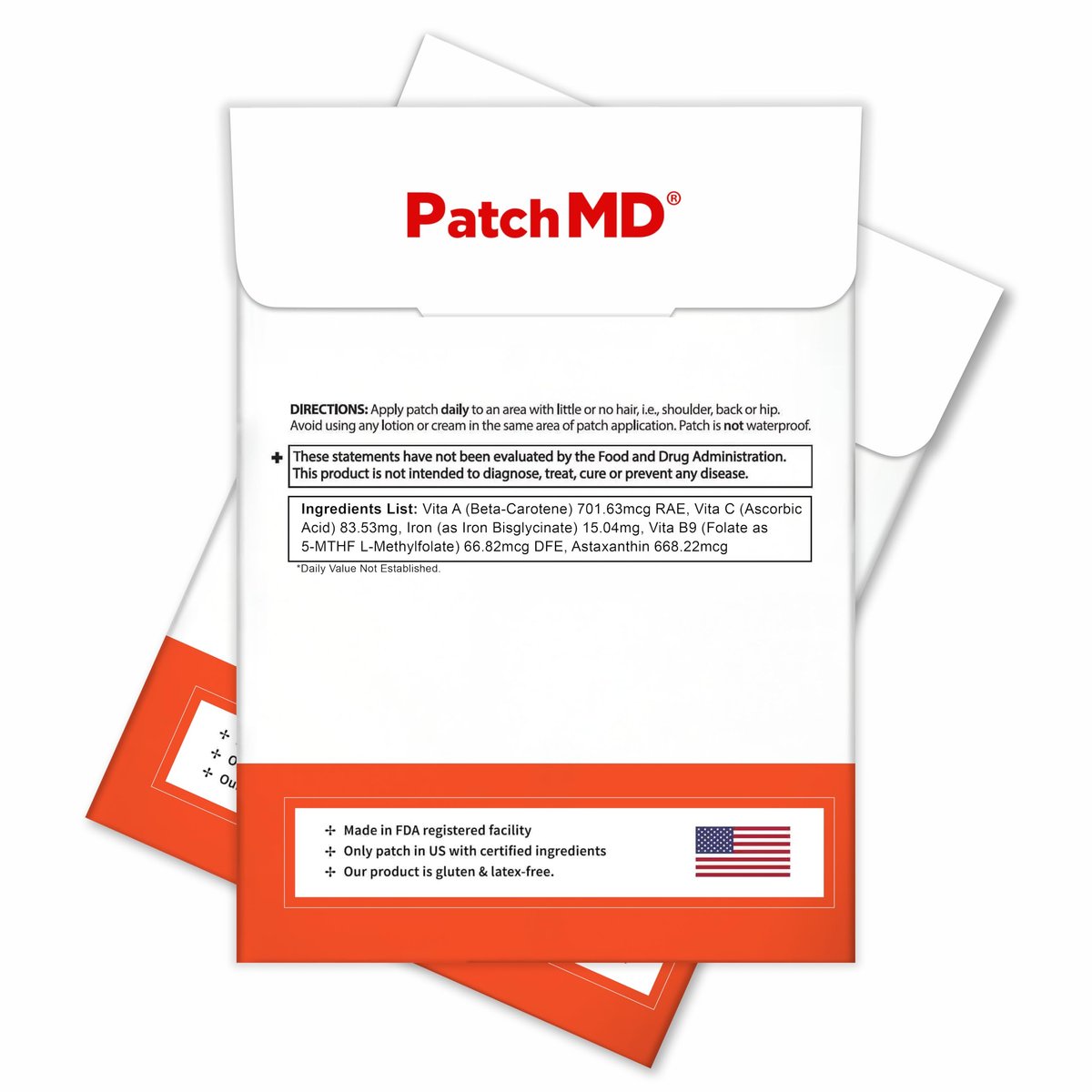 Iron Plus Topical Patches – 30-Tage-Vorrat | PatchMD