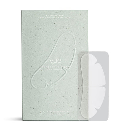 Vue Chin Patches – Hydrokolloid-Pflaster für Kinn- und Kieferpartie-Ausbrüche, Pickel, Ölkontrolle und Glättung der Hautstruktur, sanft für alle Hauttypen (8 Stück)