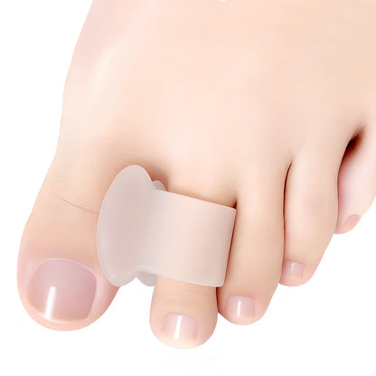 LeaOcaao Zehenspreizer für Damen und Herren, 12er-Pack 1/4" dicke Gel-Zehenspreizer, Ballenkorrektor, für überlappende Zehen/Ballen/Großzehen-Ausrichtung/Abstandshalter und Korrektor (Weiß)