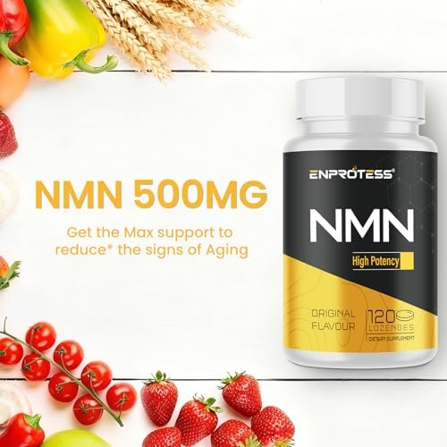 Sublinguales NMN 500 mg – Höchste Aufnahme & schnell wirkend, 120 Lutschtabletten (120-Tage-Vorrat), 99 % reines NMN (Nicotinamid-Mononukleotid) für NAD+, Zellen, Immunsystem, Energie, Muskeln, Anti-Aging, Langlebigkeit