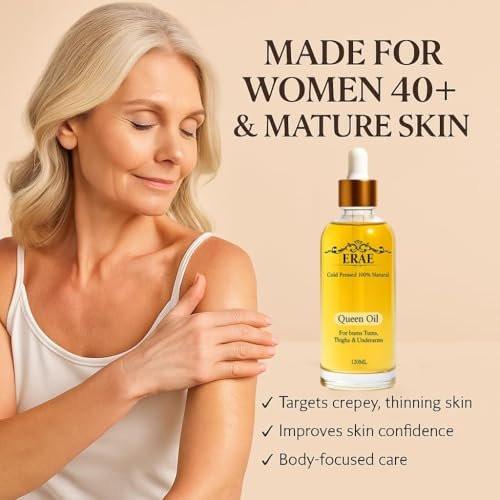 ERAE Queen Body Oil – Kaltgepresste botanische Mischung für hydratisierte & straff aussehende Haut, leichtes, schnell einziehendes Körperöl für Arme, Beine & Bauch
