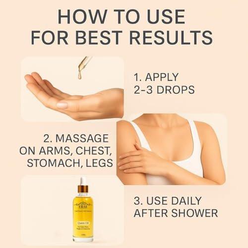 ERAE Queen Body Oil – Kaltgepresste botanische Mischung für hydratisierte & straff aussehende Haut, leichtes, schnell einziehendes Körperöl für Arme, Beine & Bauch