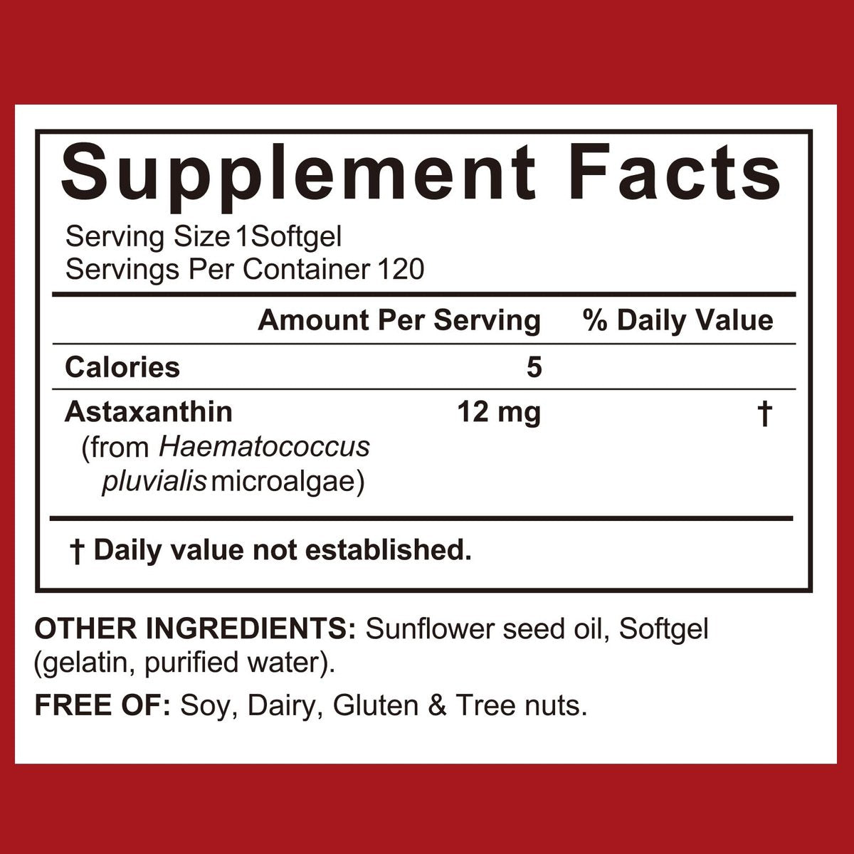 ITSDAWN Astaxanthin 12mg – 120 Kapseln Antioxidans für Augen, Haut und Immunsystem – 4 Monate Vorrat