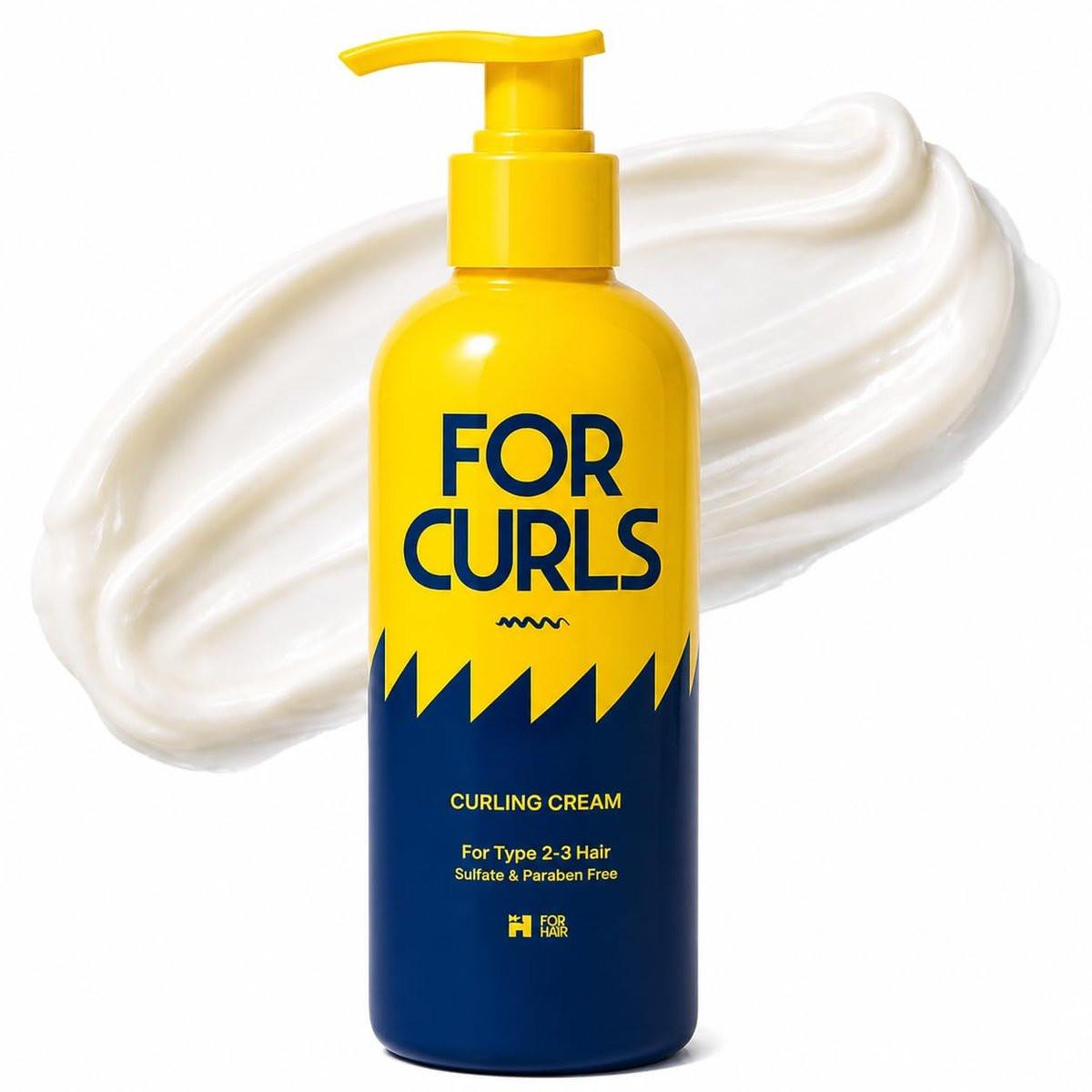 FOR CURLS Lockencreme für lockiges & welliges Haar | 250 ml | Anti-Frizz, leicht, nicht knusprig | Sulfat- & parabenfrei | Typ 2-3 Haar