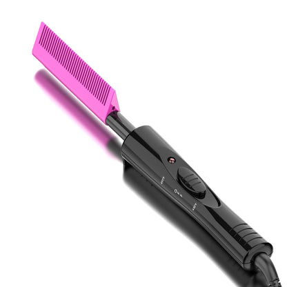 Dual Voltage Hot Comb 450°F – Keramik-Hotkamm für Wigs & natürliches schwarzes Haar, elektrischer Presskamm für Lace Front Wigs, schnelles Glätten
