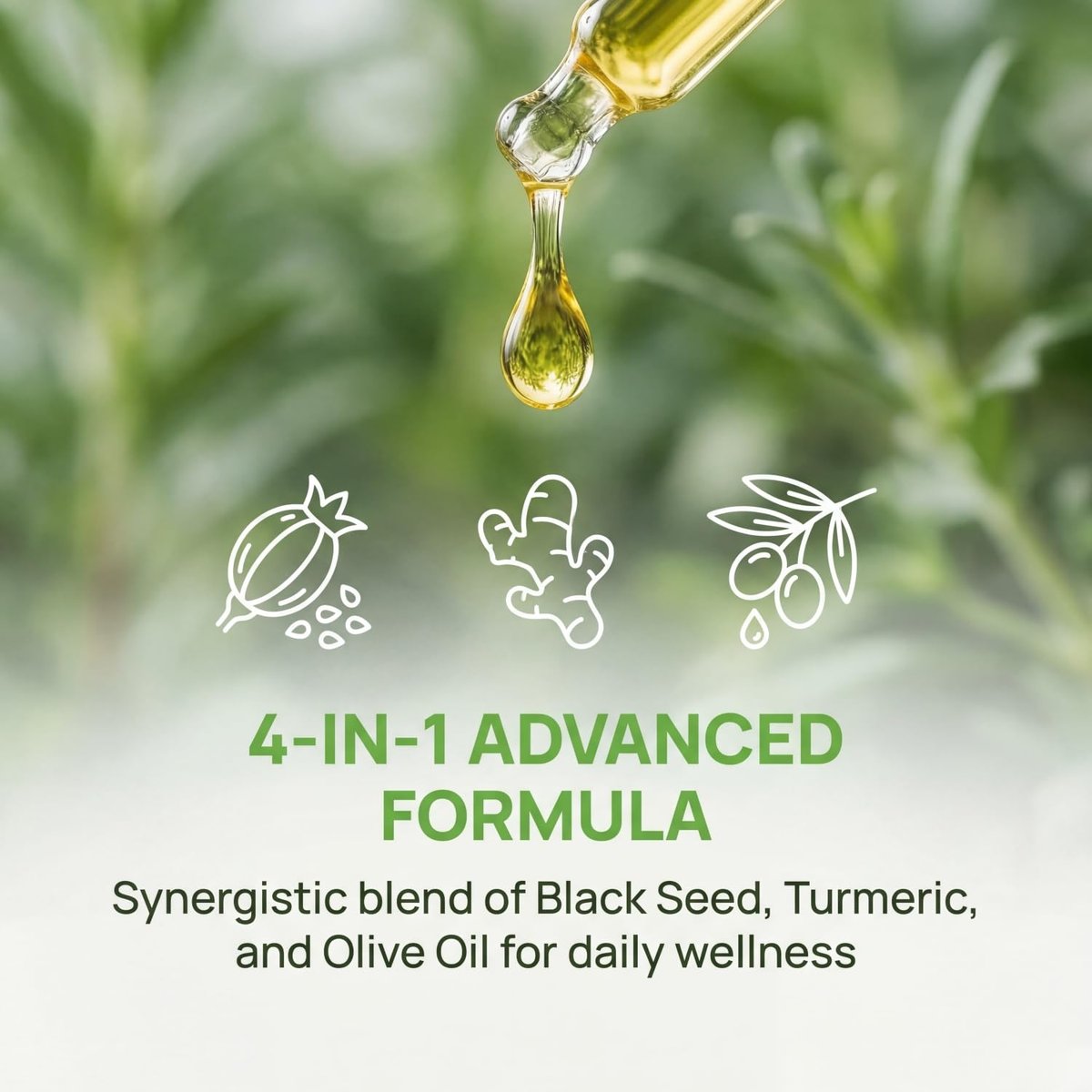 MornThrive Oreganoöl Bio Tropfen - 80% Carvacrol, extra stark & unverdünnt - mit Schwarzkümmelöl, Kurkuma & Vitamin E - Nahrungsergänzungsmittel für Immun- und Verdauungsunterstützung - vegan, 60 ml