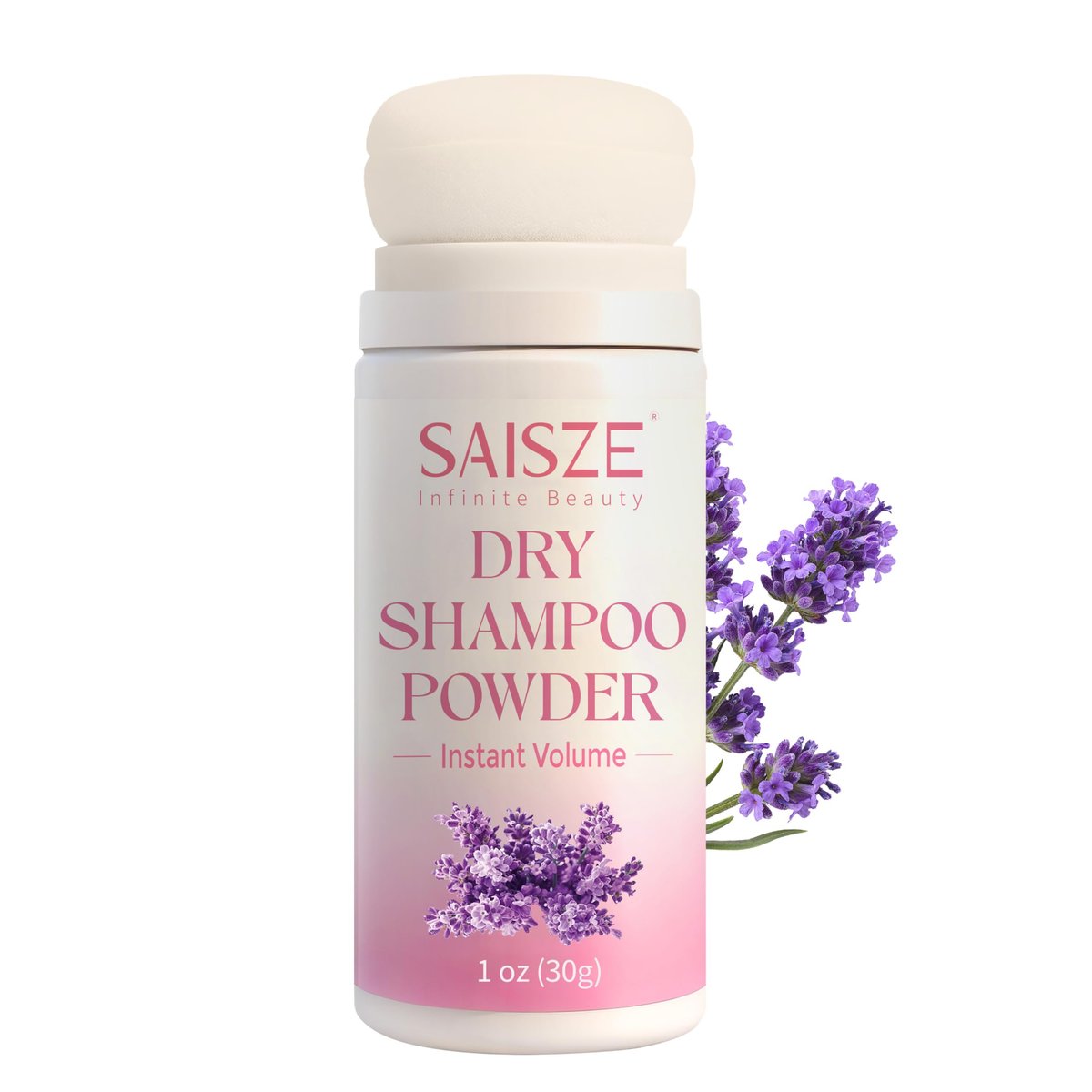 SAISZE Trockenshampoo-Pulver für Frauen, nicht aerosol, ölabsorbierend und erfrischend, Volumenpulver für helles Haar, Reisegröße, ideales Geschenk für Frauen und Muttertag, 1,05 oz