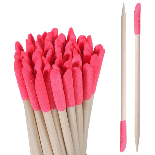 50 Stück Sanding Sticks für Plastikmodelle, natürliche Holz-Nagelhautschieber, doppelköpfige Feilen für Maniküre und Pediküre