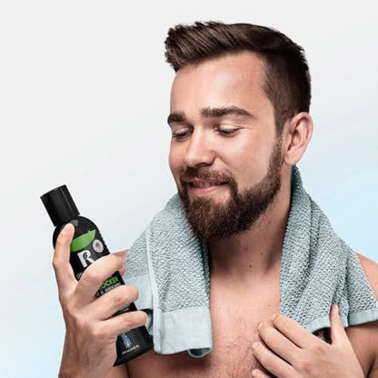 Rivermint Haarstärkendes Minoxidil Shampoo mit Rizinusöl, Biotin, Avocadoöl, Koffein, Sägepalme, Zwiebel und Redensyl – für Männer und Frauen, sulfatfrei, parabenfrei, 237 ml