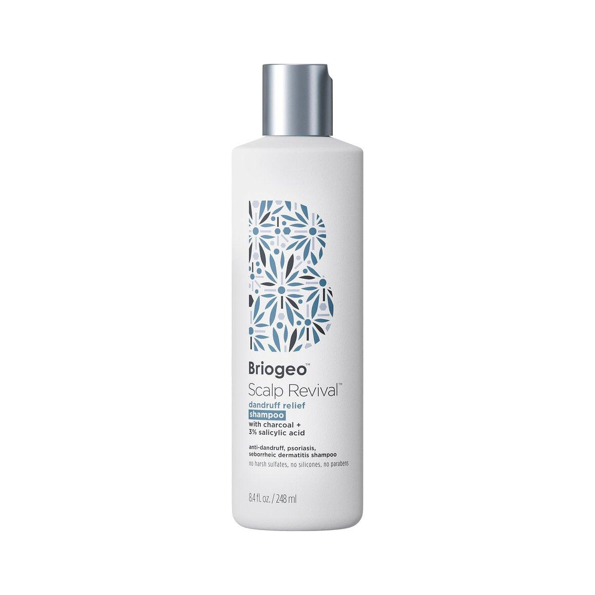 Briogeo Scalp Revival Anti-Schuppen-Shampoo mit Aktivkohle + 3% Salicylsäure – Tägliche Pflege gegen Schuppen, Juckreiz & Irritationen – Farbsicher – Vegan & Tierversuchsfrei – 250 ml