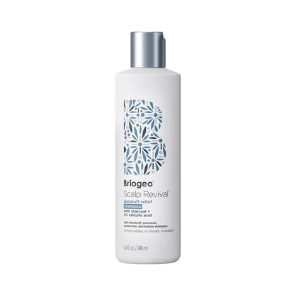 Briogeo Scalp Revival Anti-Schuppen-Shampoo mit Aktivkohle + 3% Salicylsäure – Tägliche Pflege gegen Schuppen, Juckreiz & Irritationen – Farbsicher – Vegan & Tierversuchsfrei – 250 ml