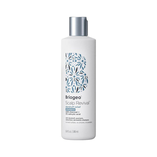 Briogeo Scalp Revival Anti-Schuppen-Shampoo mit Aktivkohle + 3% Salicylsäure – Tägliche Pflege gegen Schuppen, Juckreiz & Irritationen – Farbsicher – Vegan & Tierversuchsfrei – 250 ml