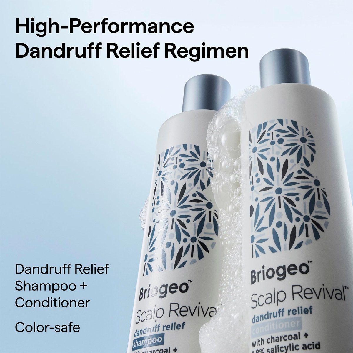 Briogeo Scalp Revival Anti-Schuppen Conditioner mit Aktivkohle & Salicylsäure 1,8% – Beruhigende Pflege für schuppige, juckende Kopfhaut, farbsicher, vegan & tierversuchsfrei, 250 ml