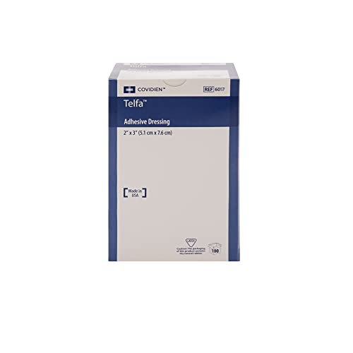 Covidien Telfa Haftverband, steril, 2" x 3", Packung mit 100 Stück