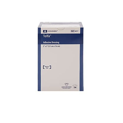 Covidien Telfa Haftverband, steril, 2" x 3", Packung mit 100 Stück