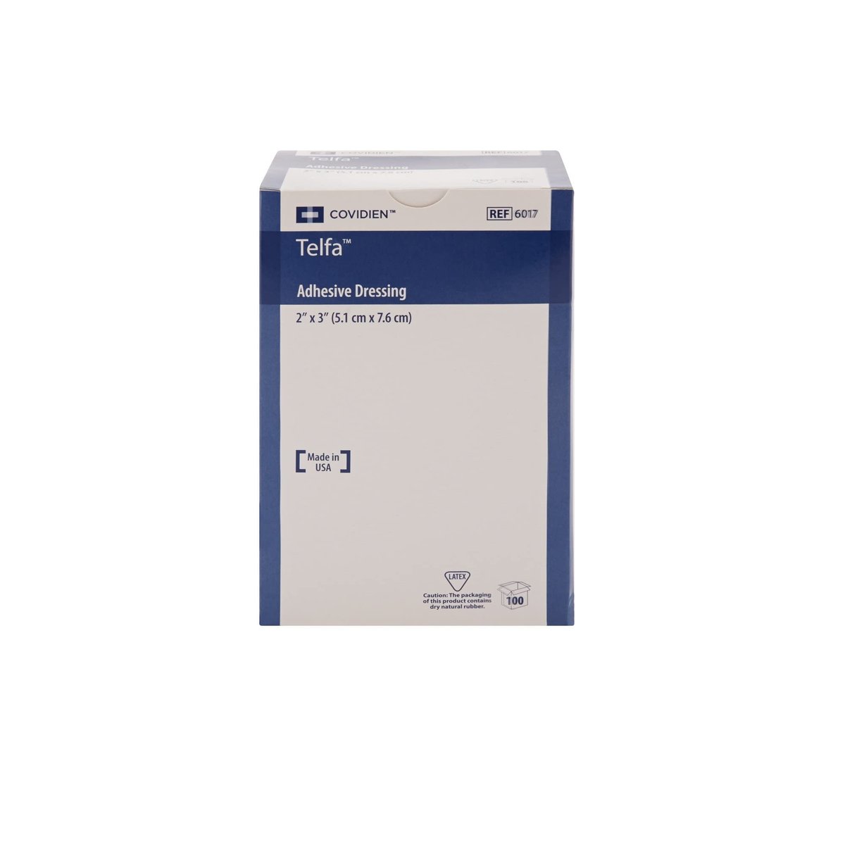 Covidien Telfa Haftverband, steril, 2" x 3", Packung mit 100 Stück