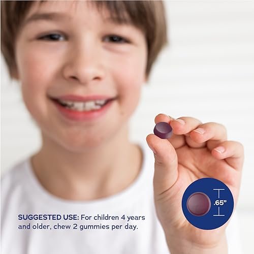 Natural Vitality Kids Calm | Magnesium-Glycinat Gummis | Sauerer Traubengeschmack | Nicht-GVO, Vegan & Glutenfrei | 60 Stück