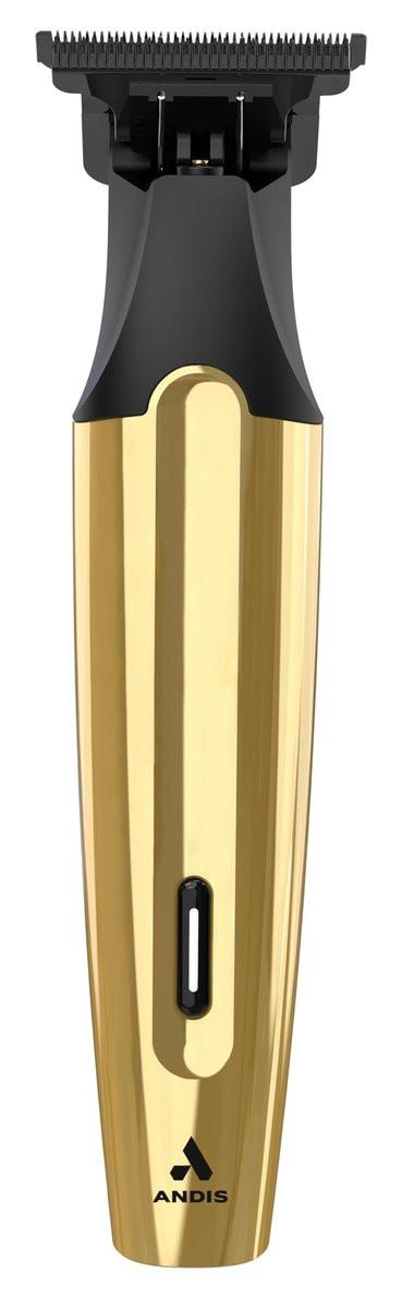 Andis 562442 Insight Slim Kabelloser Hochleistungs-Rotationsmotor-Haartrimmer, 9-teiliges Set, Edelstahl-T-Klinge, Lithium-Ionen-Akku, Reisesperre, Gold