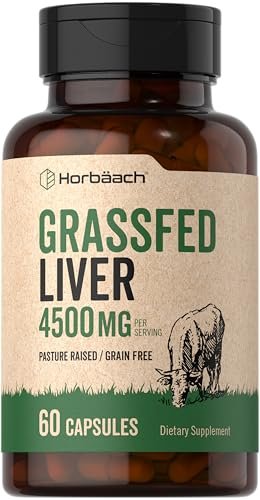 Horbäach Rinderleberpulver Kapseln | 4500 mg | 60 Kapseln | Weidehaltung, getreidefrei, nicht-GVO, desiccated