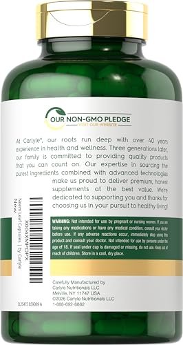 Carlyle Neemblatt | 950 mg | 120 Kapseln | Nicht-GVO & glutenfrei | Traditionelles Kräuterergänzungsmittel | Azadirachta Indica