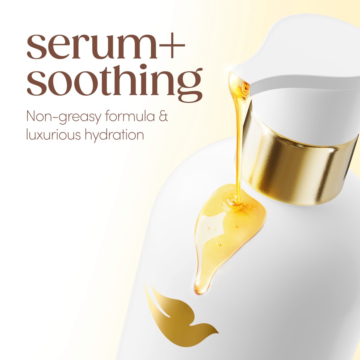 Dove Serum+ Duschöl Körperreiniger mit Glycerin Serum, Mandelöl & Sandelholz, beruhigender feuchtigkeitsspendender Reiniger, 450 ml