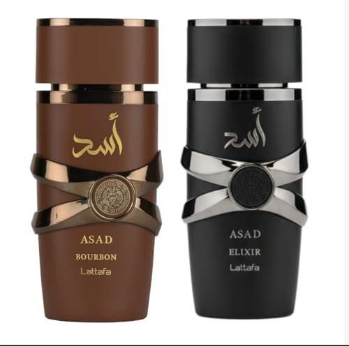 Lattafa Asad Elixir + Asad Bourbon Eau de Parfum 100ml Duo – Zwei exklusive Düfte im Bundle