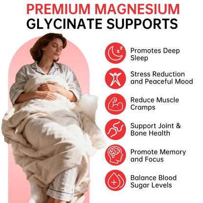 SAYIDON Magnesium Glycinat Gummies 500mg – Zuckerfreie Magnesium Gummis mit L-Theanin – Für Schlaf, Ruhe & Stressabbau bei Erwachsenen & Kindern ab 4 Jahren – Vegan, ohne Melatonin – Erdbeergeschmack, 60 Stück
