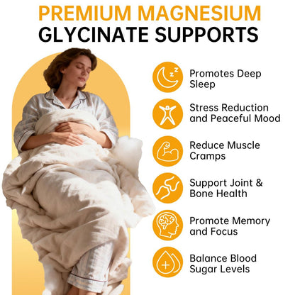 SAYIDON Magnesium Glycinate Gummies 500mg – Zuckerfreie Magnesium Gummibärchen für Schlaf, Stress, Muskeln & Nerven – für Erwachsene & Kinder ab 4 Jahren, vegan, ohne Melatonin (Ananasgeschmack, 60 Stück)