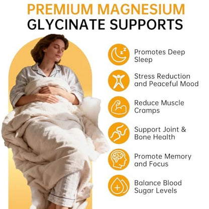 SAYIDON Magnesium Glycinate Gummies 500mg – Zuckerfreie Magnesium Gummibärchen für Schlaf, Stress, Muskeln & Nerven – für Erwachsene & Kinder ab 4 Jahren, vegan, ohne Melatonin (Ananasgeschmack, 60 Stück)