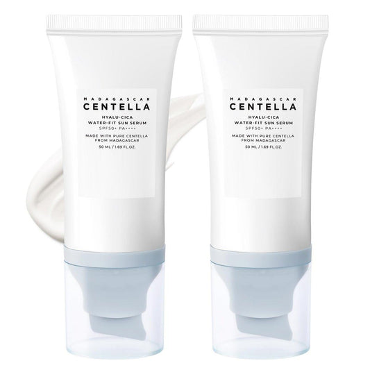 2er-Pack Centella Sonnenschutz SPF 50, 50 ml Sonnenschutz-Gesichtsserum, Täglicher UV-Schutz Sonnenblocker für das Gesicht, Reise-Essentials für schwarze Frauen