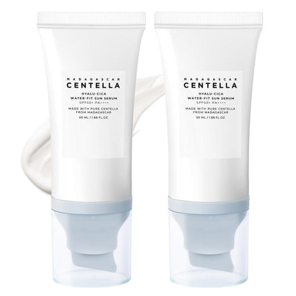 2er-Pack Centella Sonnenschutz SPF 50, 50 ml Sonnenschutz-Gesichtsserum, Täglicher UV-Schutz Sonnenblocker für das Gesicht, Reise-Essentials für schwarze Frauen