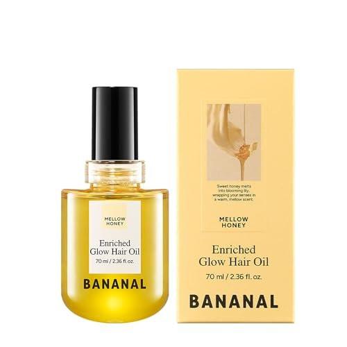 BANANAL Angereichertes Koreanisches Bonding Haaröl & Serum für Glanz & Schimmer, Haarpflege mit Reiswasserprotein, Seide & Bienenwachs, Leichte Frizz-Pflege, Mellow Honey, 70ml / 2,36 fl oz