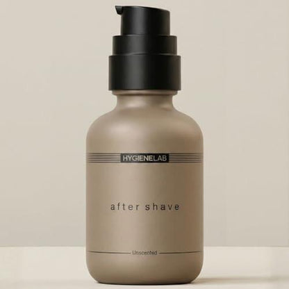 HygieneLab After Shave – Yuka Bewertung 100/100 – Duftfreies, ungiftiges Aftershave mit Aloe Vera & Vitamin E für empfindliche Haut – Beruhigt Rasurbrand, leichte Feuchtigkeitspflege (100 ml)