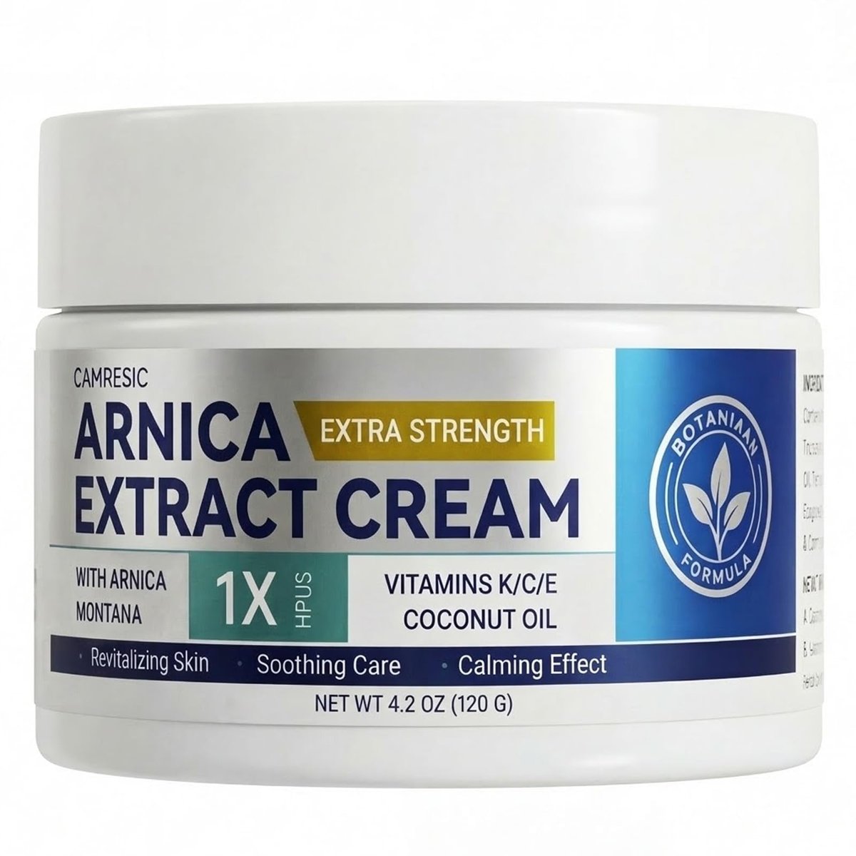 Glopink Arnica Creme Extra Stark bei Verfärbungen & dünner Haut – Angereichert mit Arnica Montana & Vitaminen K, C & E, plus 9 Pflanzenextrakten, schnell einziehend, langanhaltend, 118 ml