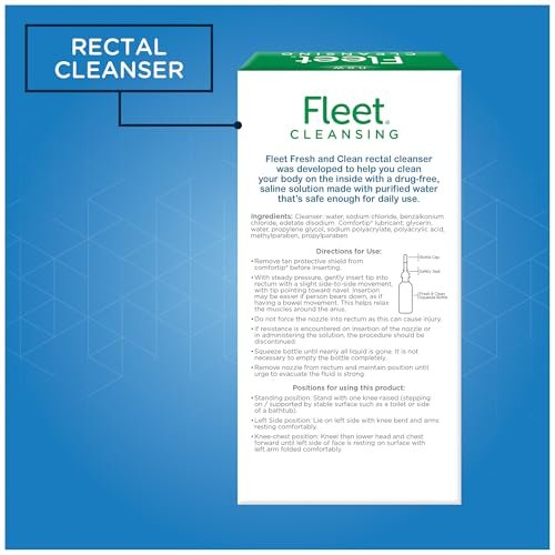 Fleet Fresh and Clean Saline Rektalreiniger, Kochsalzlösung Analdusche, 2 Flaschen à 133 ml