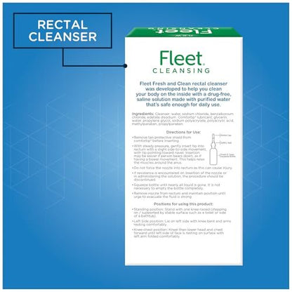 Fleet Fresh and Clean Saline Rektalreiniger, Kochsalzlösung Analdusche, 2 Flaschen à 133 ml