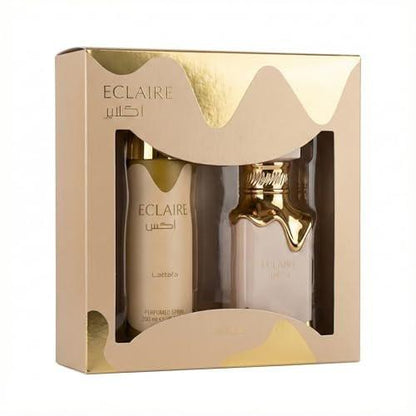 Lattafa Eclaire 2-teiliges Geschenkset mit 100ml EDP + 200ml Duftspray