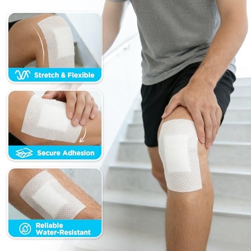 OK TAPE Sanftes chirurgisches Klebeband für empfindliche Haut, atmungsaktives medizinisches Tape für Wundverbände und postoperative Versorgung, sicherer Halt zur Fixierung von Mullbinden, latexfrei, 4" x 11 Yards