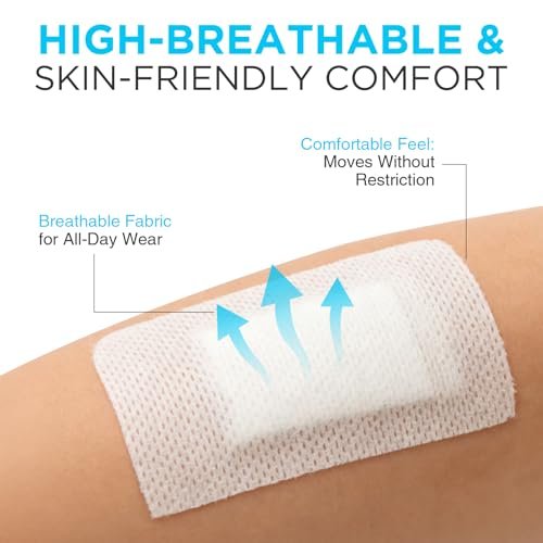 OK TAPE Sanftes chirurgisches Klebeband für empfindliche Haut, atmungsaktives medizinisches Tape für Wundverbände und postoperative Versorgung, sicherer Halt zur Fixierung von Mullbinden, latexfrei, 4" x 11 Yards