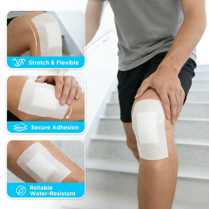 OK TAPE Sanftes chirurgisches Klebeband für empfindliche Haut, atmungsaktives medizinisches Tape für Wundverbände und postoperative Versorgung, sicherer Halt zur Fixierung von Mullbinden, latexfrei, 4" x 11 Yards